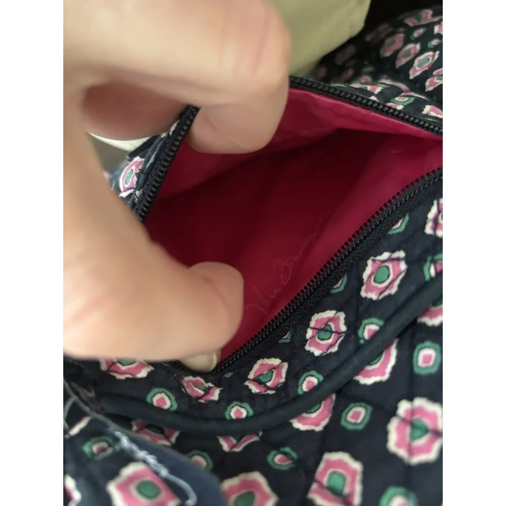 VERA BRADLEY 2005 Nantucket Navy Hipster Crossbody Purse Cotton Quilted Bag